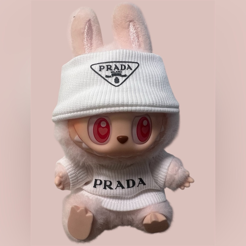 White Kids Toy labubu outfit